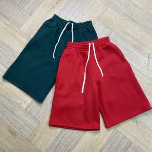 Wholesale Customized Cutoff Pants Oversize Comfortable Fleece Pocket Streetwear Clothing Wide Leg Hip Hop 3/4 Sweatpants For Men