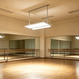 300W Super Bright Anti Glare Linear High Bay Pendant Lights For Badminton Hall Gym Industrial Warehouse Workshop Ceiling Lights