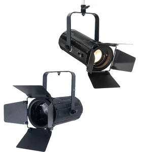 CW WW or RGBW 4in1 DMX Control Led Studio Barndoor Fresnel Light Theater Place of Worship Exhibitions 100W Manual Zoom Spotlight