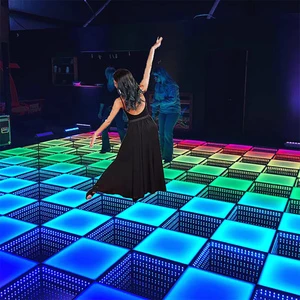 2025 Wedding Party Sharing Station LED Light Mirror Dance Floor with Free Props and Accessories