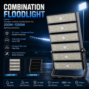 Professional LED High Mast Light 10-20KV Surge Protection DALI Dimming for Stadium and Port