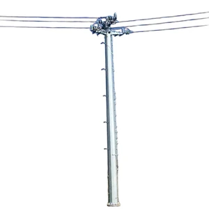 Hot-dip Galvanized Steel Pipe Single-pole Tower for Power T&D High Strength Customized Height Anti-Corrosion