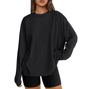 Women's Plus Size Oversized Cotton Casual Long Sleeve Breathable Quick Dry T-Shirt