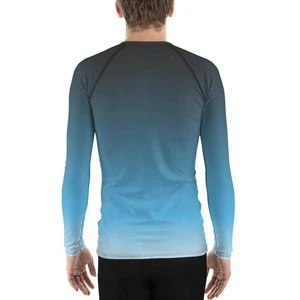Unisex Custom Print Long Sleeve Rash Guard with Polyester/Nylon Fabric and Heat-Transfer Printing for Outdoor Sun Protection