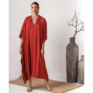 Silky Polyester Resort Robe Bikini Shirt Beach Cover up
