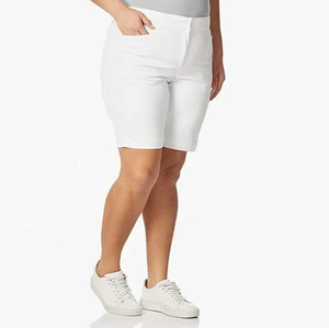 Hot Sale Women's High Waist Shorts Plus Size Custom Casual Breathable Shorts with Elastic Waist Closure and Pockets for Women