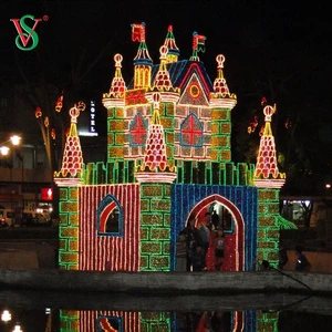 Exquisite Led Lighting Castle Structure Buildings Gingerbread House for Party Event Ornament