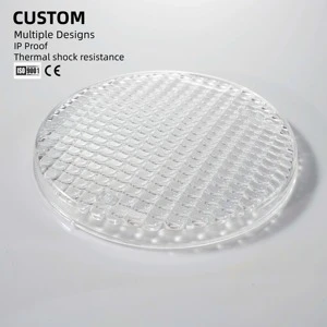 Transparent Pressed Tempered Glass Light Cover