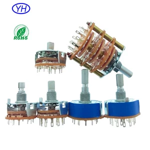 Factory Hot Sales 2 3 Pole 3 4 5 6 7 8 10 11 12 Position Rotary Switch SR25 Mini Rotary Selector Switch Rotary dimmer Switch