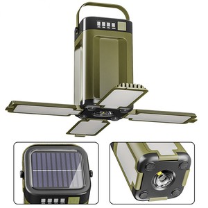 6 Modes Solar LED Camping Light Portable IPX4 Waterproof Rechargeable Camping Lamp with LED Power Indicator Camping Accessories