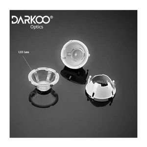 Precision Light Control 50mm Asymmetric PC Reflector Lens Single Grille For Outdoor Linear LED Chip Lighting