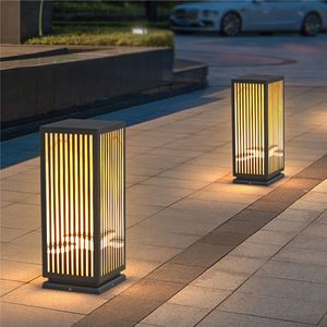 Custom Square LED Chinese Style Landscape Floor Lamp IP65 Elegant Outdoor Lawn/Villa Community 220V Garden Lighting