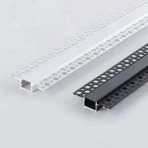 LED Profile Light With Black Aluminum Cover Strip Bright Aluminum LED Strip Light With Diffused Cover For Housing Channel