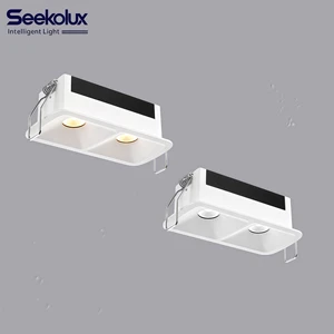High Efficiency LED Grille Light COB Anti Glare 5W 10W 20W Low UGR Modern Curve Design Recessed Linear Downlight for Home Office