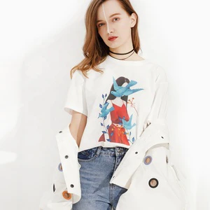 Summer T Shirt Women Tops Blouses and t Shirts Round Neck Short Sleeve Woman Tee Tops Casual Female T-shirts Plus Size