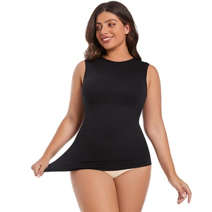 High Quality Plus Size Seamless Vest with Wide Shoulder Straps Sexy Women's Underwear Sleeveless Tank Top for Women