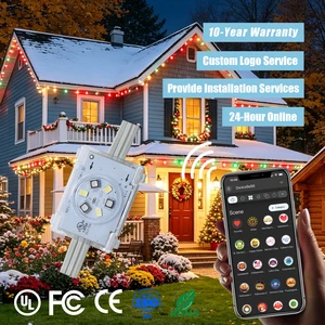 Customizable Logo 48V Jellyfish IP68 Waterproof Permanent Outdoor Eave Point Lights 200ft 500ft Christmas Decoration Lighting
