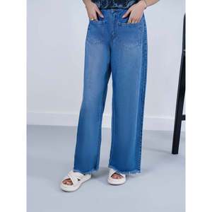 NIRAV Women's Durable Plazo Fit Denim Overalls & Jumpsuits Comfortable and Stylish