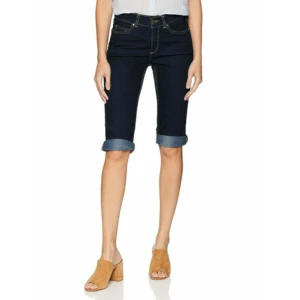 Stylish Women Cotton Denim Shorts Button Front High Waist Female Summer Denim Shorts Casual Wear Women Shorts