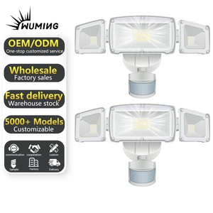 IP65 COB LED Flood Light ABS Housing 42W Outdoor Security Lamp with Motion Sensor for Landscape Garden Yard Wall Lighting
