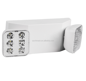 Wall Mounted Adjustable Rechargeable LED Twin Spot Emergency Light With 3 Hours Battery Backup Automatic Dual Heads Exit Light