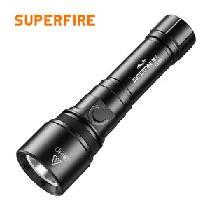 DL01 Black Industrial Aluminum Alloy IP68 Waterproof 270M Diving Flashlight 1400LM P50 LED Dive Light 18650 Battery Ra90 7000K