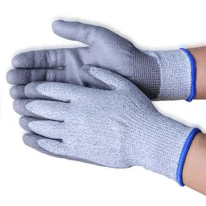 Cut Resistance Anti-Cut Gloves Level 5 PU Cut Resistant Safety Gloves Anti-Cut Coated Gloves