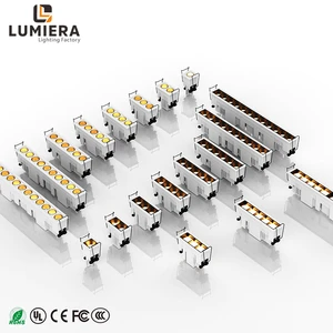 LUMIERA Mini Modern LED Linear Grille Light AR111 12W/24W/30W Aluminum Embedded Dimmable CRI 90 2700K-6500K 3-5 Year Warranty