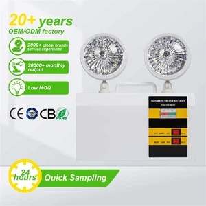 Home Emergency Lighting Housing Two Head 90 Minutes 2W Rechargeable Emergency Led Light