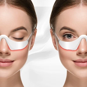 Heated Eye Massager With Vibration Portable USB Rechargeable Beauty Device For Puffiness Eye Area Relaxation Hot Compress