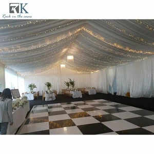 Cheap Portable Dance Floor Black and White Checked Dance Floor for Wedding