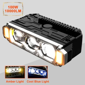 VICTOR S450 High Power 100W 12V 10000LM LED Pod Lights Front Grille Mount Driving Lights for Off-Road SUV Amber DRL 24-Month