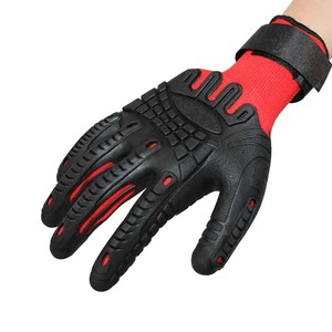 Men's Heavy-Duty Impact-Resistant TPE & Rubber Grip Gloves Ultra-Durable Construction Hand Protection Safety Gloves