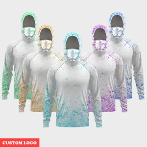 High Quality Custom Men's Spf Camo Fishing Hoodies Fishing Long Sleeve Uv Quick Dry Polyester Performance Hoodie