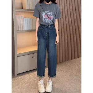 2026The Latest Hot Selling Wholesale Women's Denim Straight Leg Comfortable Casual Jeans