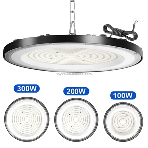 UFO High Bay LED Light 100W 200W 300W Long-Life Energy Savings Highbay Lamp for Warehouse Industrial Factories Garages Stadium