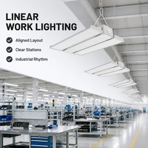 IP65 Waterproof 2FT 4FT Linear High Bay Light 150lm/w Industrial PC Cover for Farm Cold Storage Car Wash Warehouse