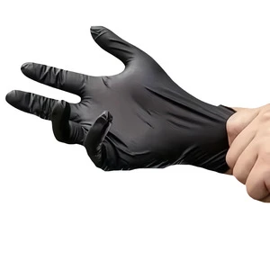 Black Nitrile Disposable Safety Gloves 4.5 Mil Latex Free Powder Free Smooth Texture Non-Sterile Size L 100 Count D0100X3G8SP