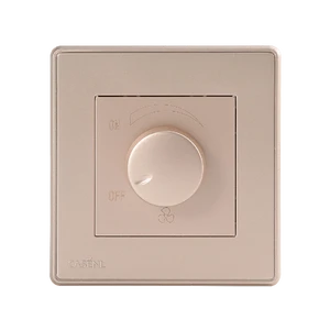 China Factory Direct Supplier Plastic Material Gold Color Wall Fan Dimmer