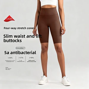 Women's Plus Size High Waist Shorts with Tummy Control Quick Dry & Breathable Fabric-Knee-Length Sports Shorts