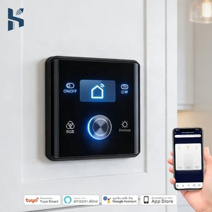 Tuya Smart Lighting Switch Zigbee Knob Wireless Dimmer Led Controller Downlight Spotlight Strip RGBCW Adjuster EU UK