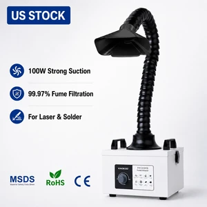 US Stock KNOKOO 100W Laser Fume Extractor FES150S Desktop Smoke Evacuator Air Purifier Filter for Soldering 3D Printing