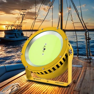 Custom 600W-1200W LED Fishing Lamp Fish Attracting Blue Green Light IP66 Rechargeable 100m Lighting Distance