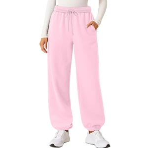 Factory Customized Casual Sports Pant High Waisted Sweatpants Workout Active Joggers Pants Baggy Lounge Jogging Pants Flat