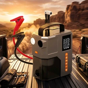 Emergency 14.8V 4-in-1 Car Vacuum Cleaner Cordless Jump Starter Power Bank Portable Tire Inflator Air Pump With LED SOS Light