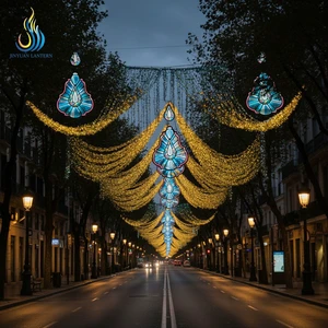 Custom Waterproof LED Street Light Sculpture Festival Lantern Decoration For City Road Holiday Lighting Display