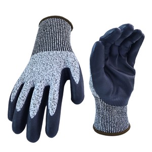 Hot Sale Anti-Cut Safety Gloves EN388 Level 5 PU Work Cut Resistant Gloves PU HPPE Cut Resistant Work Gloves