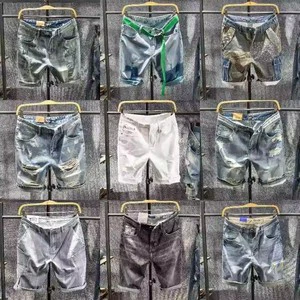 High Quality Summer Men's Denim Shorts Young Jeans With Zipper Decorations Formal High Street Style Knitted Weaving Method