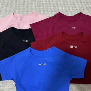 Y16 Five-color Yoga Fitness Short-sleeved Sporty Stretchable Breathable Versatile Women's Top