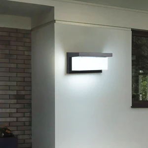 Outdoor Garden Wall Lamp LED Rectangle Waterproof Motion-Sensor Light No Wiring Required Drill-Free Installation Villa Courtyard